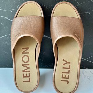 Gold Lemon Jelly Slides, Size 39